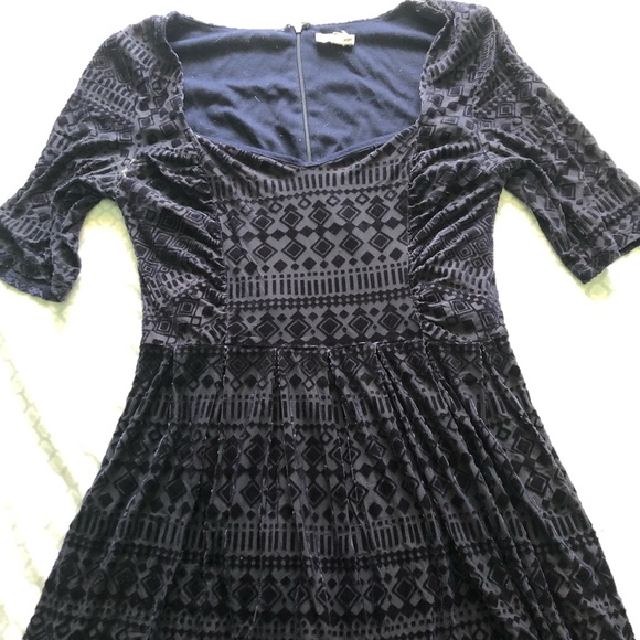 Navy Blue Anthropologie Meadow Rue Dress - Picture 4 of 4